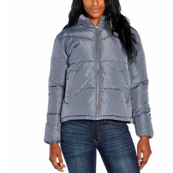 Three Dots Women’s Puffer Jacket--Blue - Picture 1 of 7